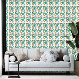 Wallpics Green & Brown Printed Self-Adhesive Wallpaper-image-99