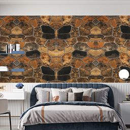 Dakshya Industries Rust Brown Abstract Printed Self-Adhesive Wallpaper-picture-19
