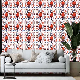 Wallpics White & Brown Birds Printed Self Adhesive Wallpaper-image-53