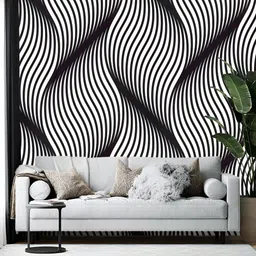 Wallpics Black & White Abstract Printed Wallpaper-picture-14