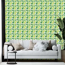Wallpics Green & White Printed Wallpaper-image-84