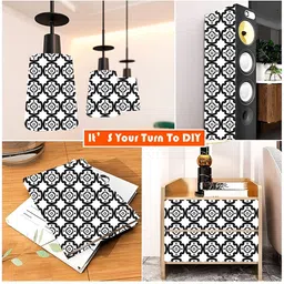 Wallpics White Printed Self-Adhesive Wallpaper image 2