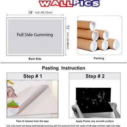 Wallpics Orange & Black Printed Self-Adhesive Wallpaper image 2