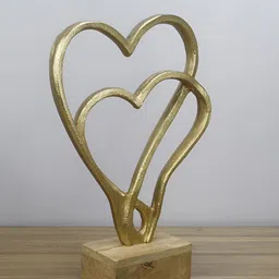 Maison Modern Gold-Toned Medium Metal Heartfelt Figurine Showpiece-image-54