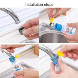 barasti Kitchen Tap Extension Flexible Anti Splash Water Saving Movable Sink Faucet Expandable Water Tap Filter Shower Head Rotatable Nozzle Adapter Tap Extender Kitchen Sink (2) image 2