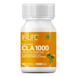 INLIFE CLA Supplements 1000, 80% Active Conjugated Linoleic Acid Safflower Oil Extract for Men and Women, 1000mg – 90 Veg Capsules-image-44