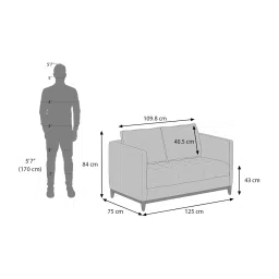 urban ladder create Florence Compact Sofa Set (Colour: Birch Beige, Seater: 2+1+1) image 7