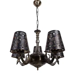 new era Ladder Multicolour Iron 5 Lights Chandelier image 5