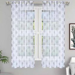the conversion Grey Tissue Semisheer 5 Feet Eyelet Curtain (Set of 2)-picture-47
