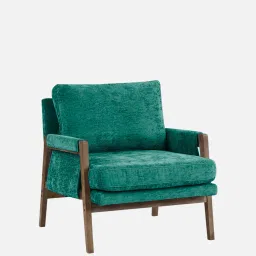 timberly Serenity Boucle Fabric Arm Chair in Green Colour image 4
