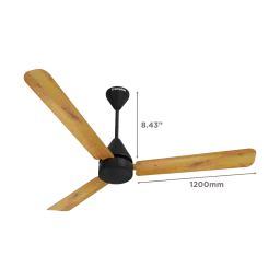 Crompton Hyperjet Plus 5 Star 1200mm 3 Blade BLDC Motor Ceiling Fan with Remote (Inverter Technology, Light Pinewood) image 2