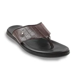 Metro Men Textured Leather Comfort Sandals-picture-33