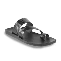 Metro Men Textured Leather Comfort Sandals-picture-37