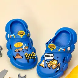 Yellow Bee Boys Tractor and Truck Applique Clogs-picture-30