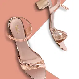 Inc 5 Women Rose Gold Embellished Block Heels-picture-38