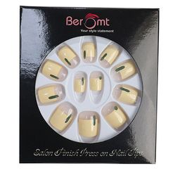BEROMT 12 Pcs Long-Lasting Reusable Lightweight Salon Finish Press on Nail Tips- Shade 224-picture-17