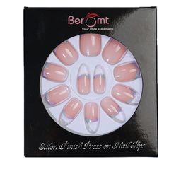BEROMT 12 Pcs Long-Lasting Reusable Lightweight Salon Finish Press on Nail Tips- Shade 165-picture-32
