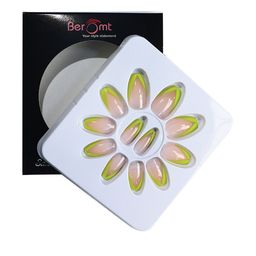 BEROMT 12 Pcs Long-Lasting Reusable Lightweight Salon Finish Press on Nail Tips- Shade 226-picture-12