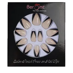 BEROMT 12 Pcs Long-Lasting Reusable Lightweight Salon Finish Press on Nail Tips- Shade 194-image-54