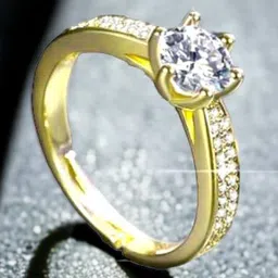 MYKI Gold-Plated Cubic Zirconia Studded Finger Ring-picture-14