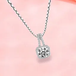 MYKI Women Astonishing Silver-Plated Cubic Zirconia Pendant-image-57