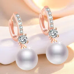 MYKI Rose-Gold-Plated Contemporary Hoop Earrings-picture-38