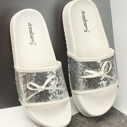 DressBerry White Embellished Comfort heels-picture-6