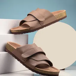 The Roadster Lifestyle Co. Men Beige Slip-On Casual Sandals-image-64