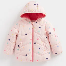 mothercare Girls Polka Dot Print Puffer Jacket-picture-26