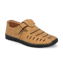 Azzaro Black Men Perforation Shoe-Style Sandals With Laser Cuts image 4