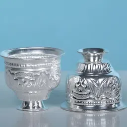 Sigaram Silver Toned Kum Kum Barani image 3