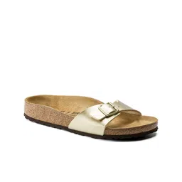 Birkenstock Madrid Gold Regular Width Birko-Flor One-Strap Sandals-picture-23