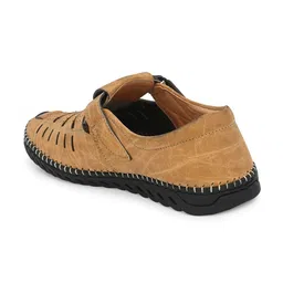 Azzaro Black Men Perforation Shoe-Style Sandals With Laser Cuts image 3