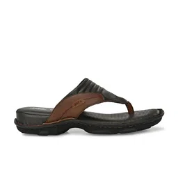 Hitz Men Brown Leather Comfort Sandals image 5
