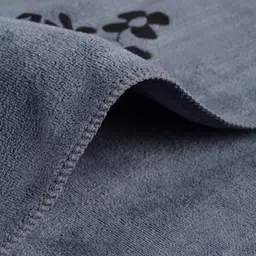 FABINALIV Grey & Black 2 Pieces Printed 420 GSM Cotton Bath Towels image 2