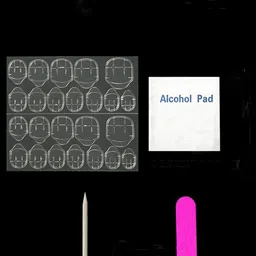 Secret Lives 24 Pieces Zig Zag With 3D Bow Pearl Fake Nails image 3