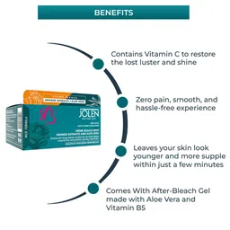 Jolen New York Set of Lumeric B3 Hair Removal Cream 50g & Creme Bleach with Orange 40g image 3