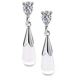 MYKI Silver-Plated Contemporary Teardrop Earrings image 2