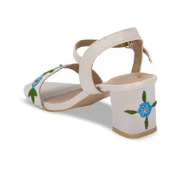 House of Pataudi Embellished Mesh Block Heels With Backstrap image 3