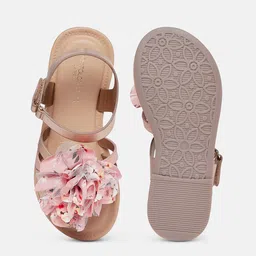 Pantaloons Junior Girls Embellished Open Toe Flats With Backstrap image 5