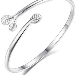 MYKI Women Silver-Plated Cubic Zirconia Kada Bracelet image 4