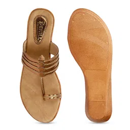 Denill Copper-Toned Wedge Sandals image 3