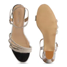 ERIDANI Embellished Open Toe Block Heels image 4