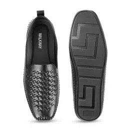 WALKWAY by Metro Men Woven Design Square Toe Loafers image 5
