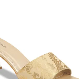 VALIOSAA Women Gold-Toned Block Heels image 3