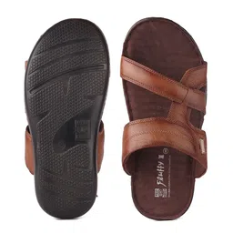 Red Chief Men Tan Leather Comfort Sandals image 5