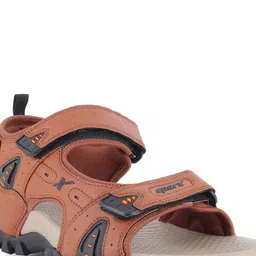 Sparx Men Tan Brown & Black Solid Sports Sandals image 4