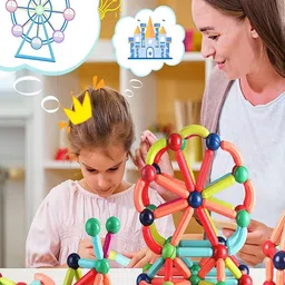 OPINA Kids 32 Pcs Magnetic Sticks & Balls image 4