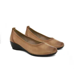 pelle albero Textured Leather Work Ballerinas image 5