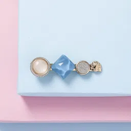 Arendelle Girls Blue & Gold-Toned Fancy Glitter Party Hairpin-image-38